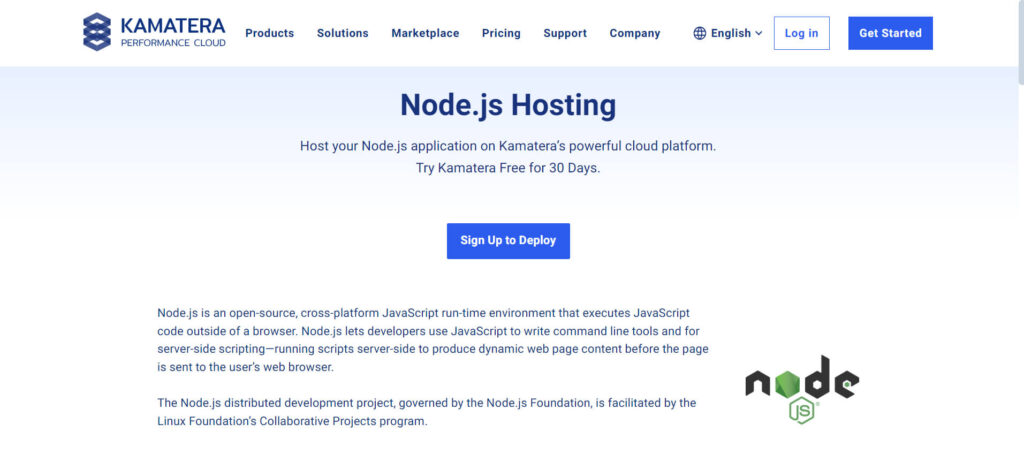 Kamatera Best Free Node.js Hosting