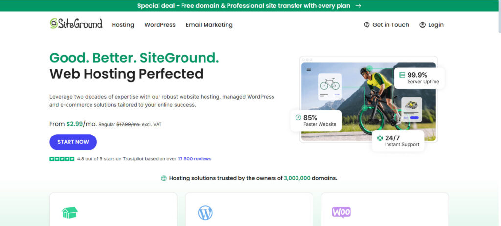 SiteGround-Hosting best conservative web hosting