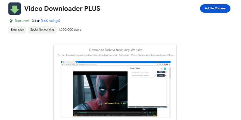 Video Downloader Plus Extension