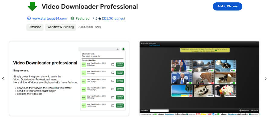 Video Downloader Pro Extension