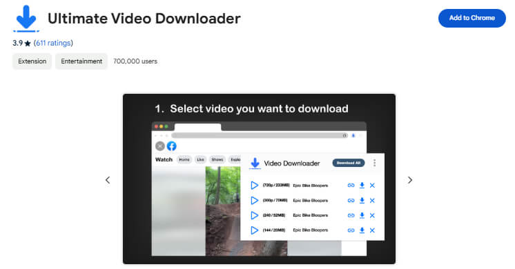 Video Downloader Ultimate Extension