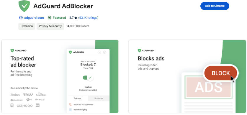 AdGuard chrome extension