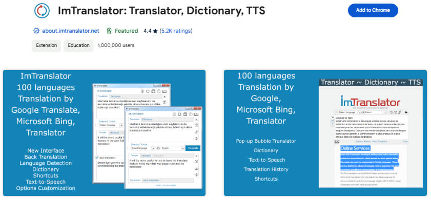 ImTranslator  Chrome Extension