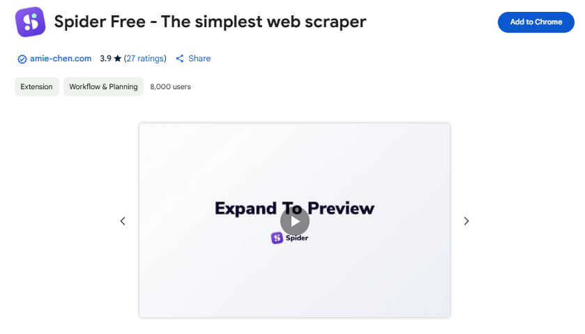 Spider Free Web Developer Extension For Chrome