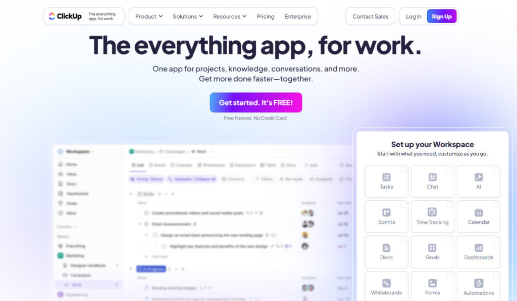 ClickUp Is the best AI tools for teachers