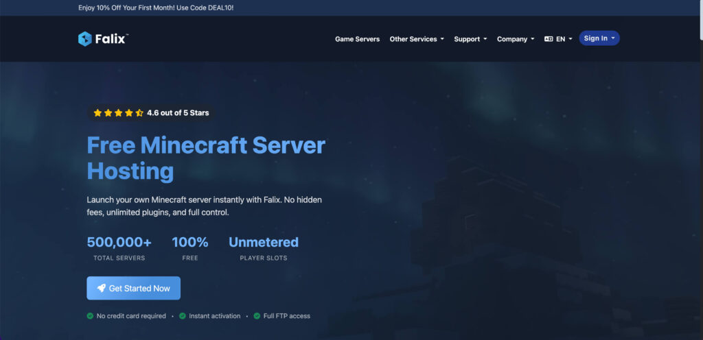 FalixNodes-free-vps-for-minecraft-server