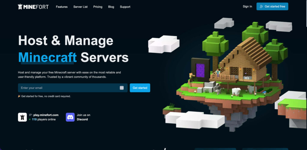 MineFort-free-vps-for-minecraft-server