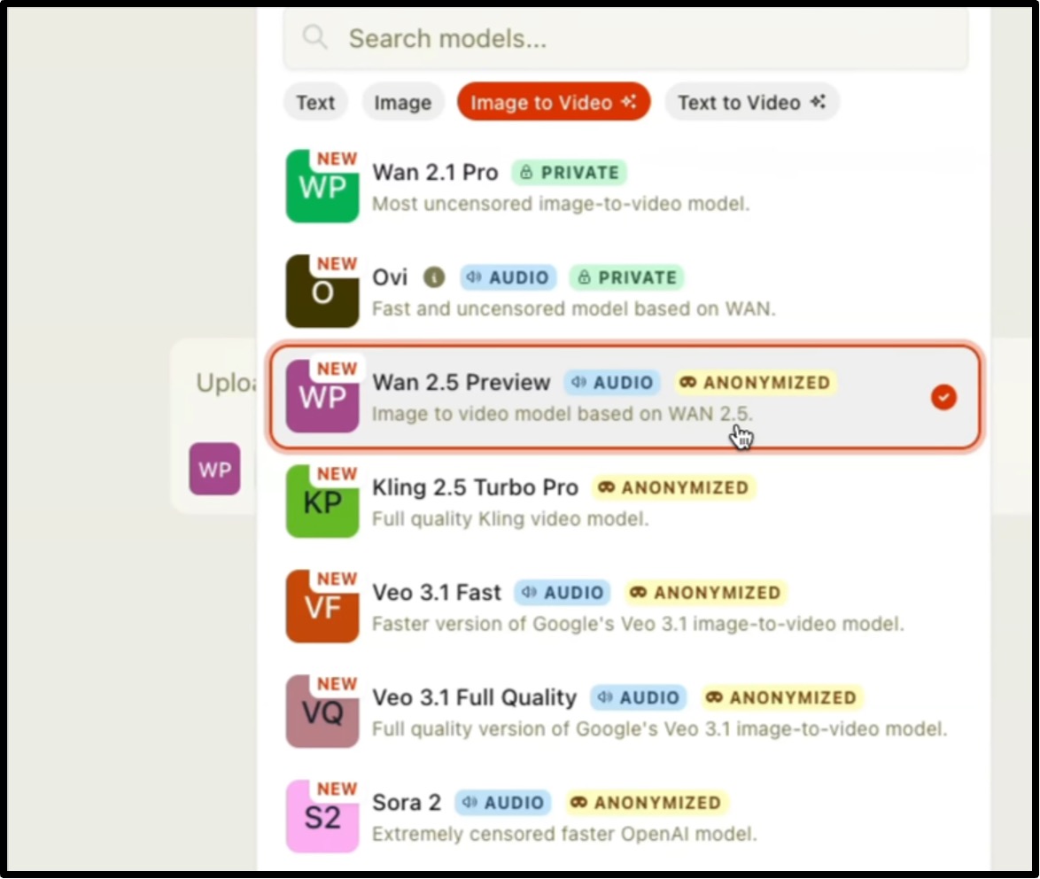 Venice AI video generator