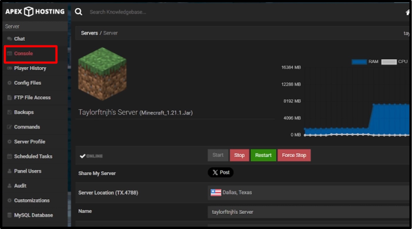 apexhosting-console-minecraft