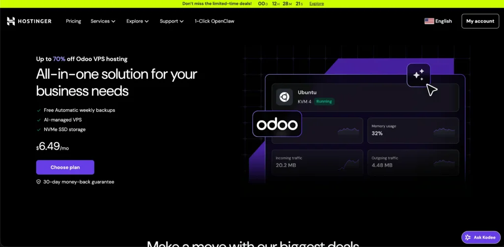 Hostinger-Odoo-Hosting