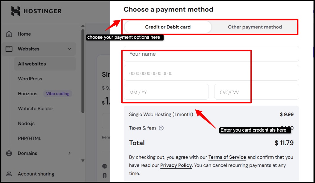 Odoo-Hostinger-payment-page