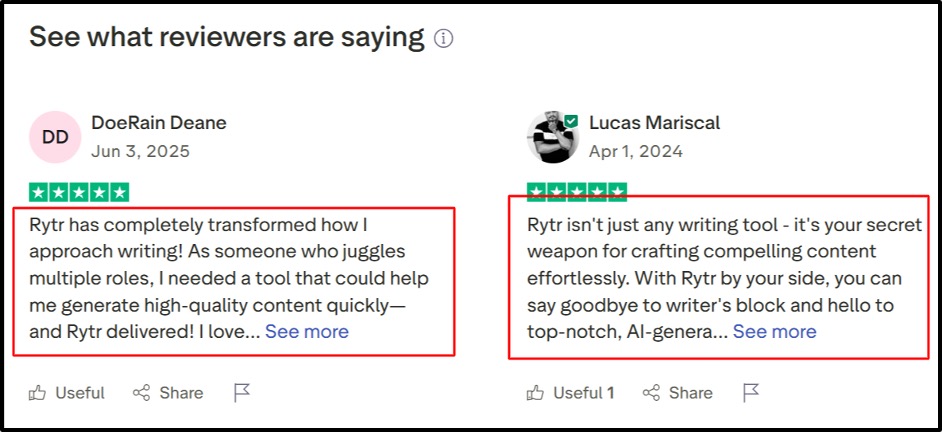 Trustpilot-Rytr-review