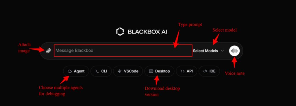 interface-of-Blackbox-AI