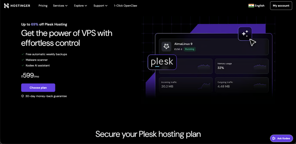Hostinger-best-plesk-hosting