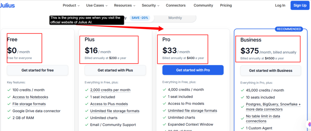 pricing & Billing Scandals  of julius ai review 