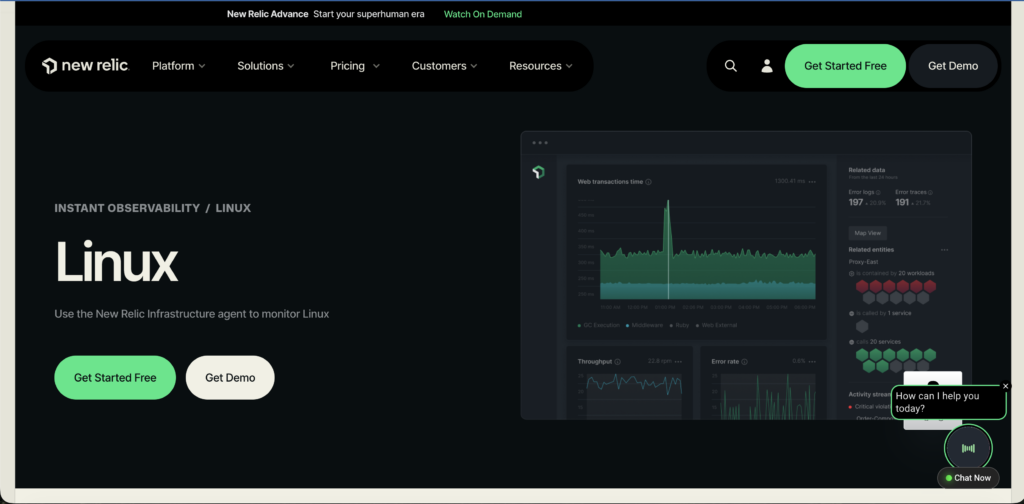 New-Relic-Best Linux Monitoring Tools