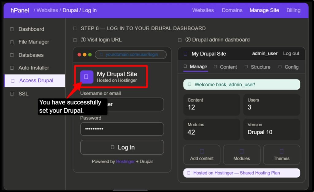 Hostinger-Log-in-to-your-Drupal-dashboard