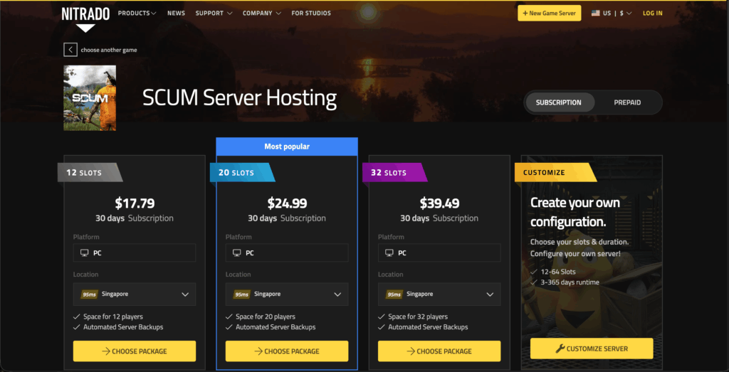 Nitrado-SCUM-Hosting