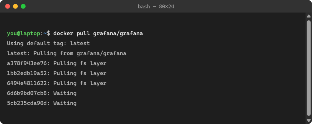 Run the pull command >> Type the following >> Press Enter. 
