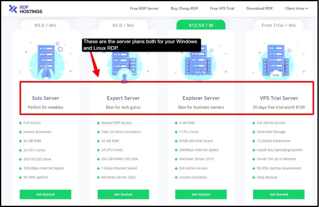 rdphsotings-rdp-server-plans