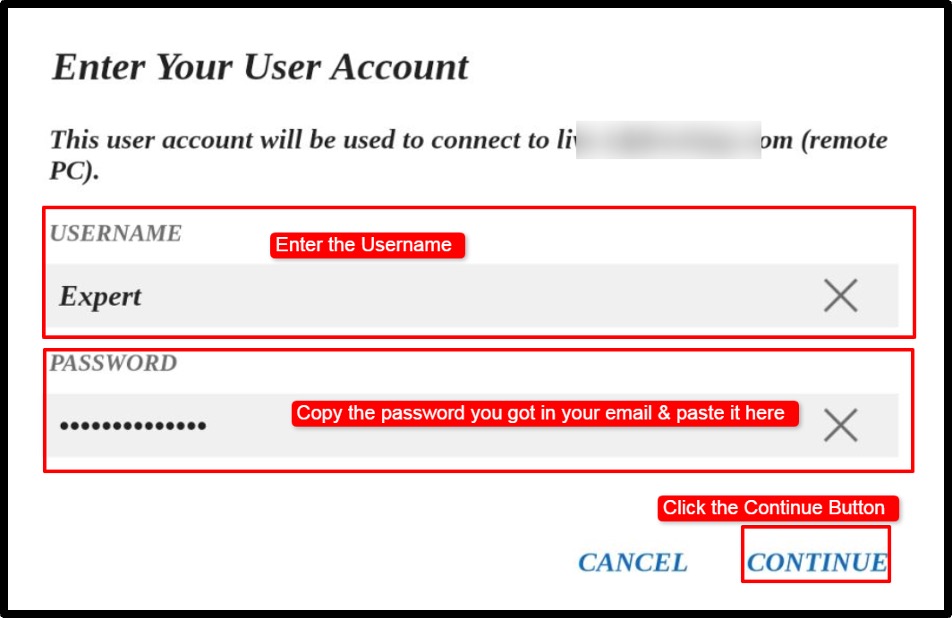 RDP-login-details